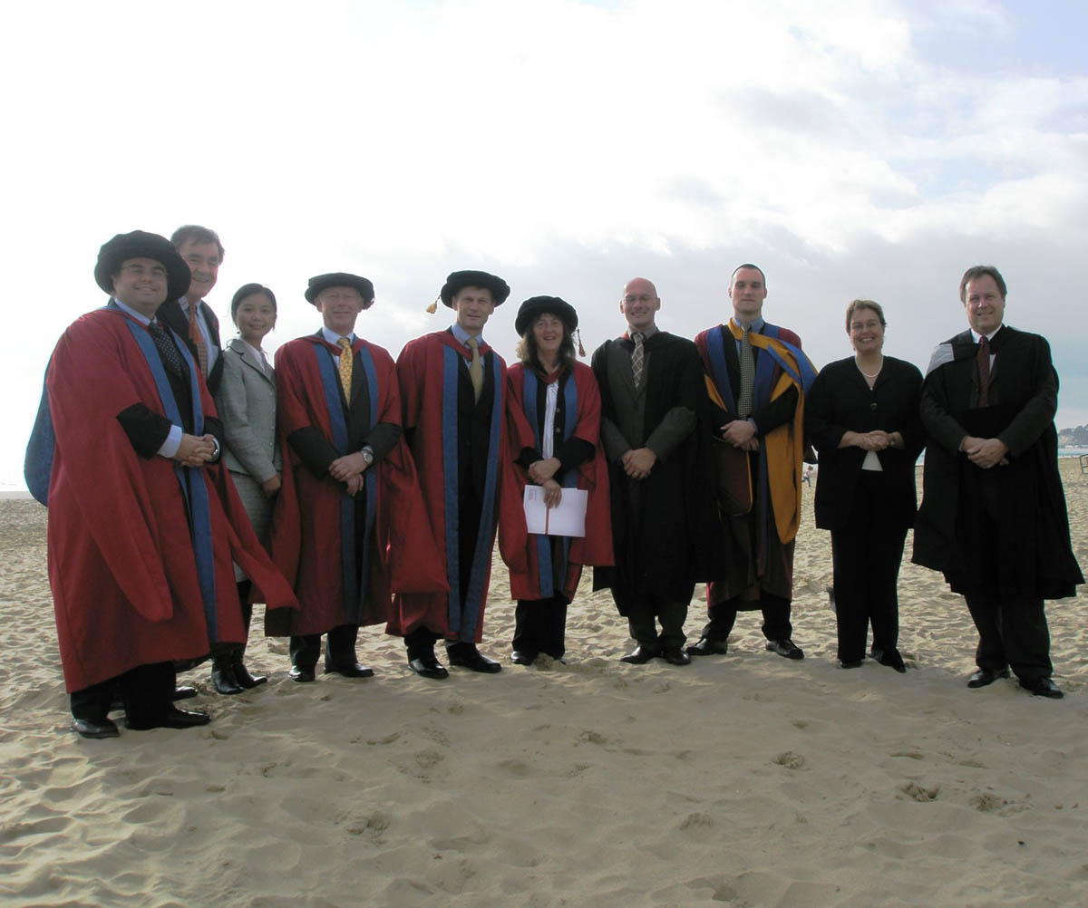Bournemouth University graduation on the beach