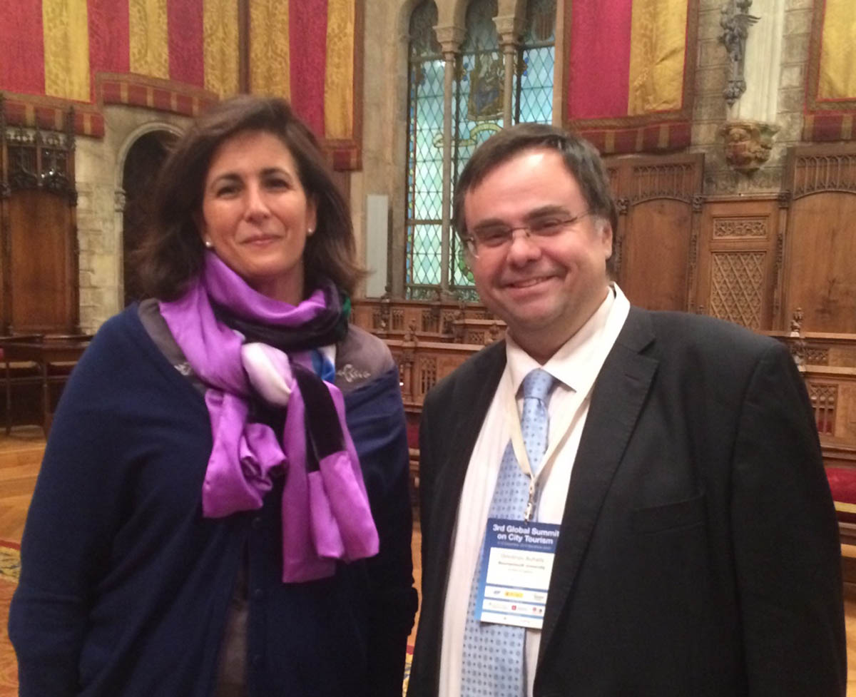 Buhalis with Isabel Borrego Cortes Minister of Tourism Spain