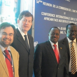 Buhalis Frédéric Pierret, UNWTO Executive Director, H.E. Mr. Baba Hama, Burkina Faso Tourism Minister and Ousmane NDiaye UNWTO