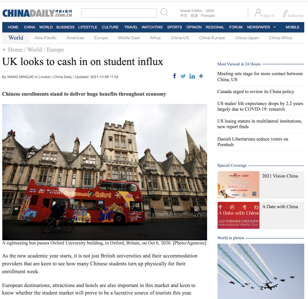 Buhalis on chinese students in the UK